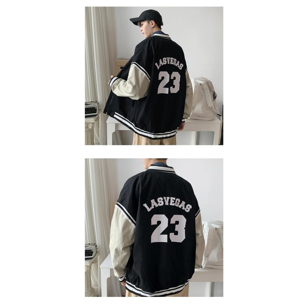 Chaqueta de béisbol americana vintage para hombre