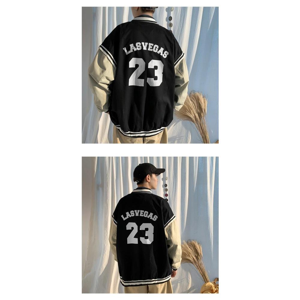 Chaqueta de béisbol americana vintage para hombre