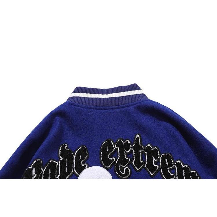 Chaqueta de peluche vintage de fútbol americano