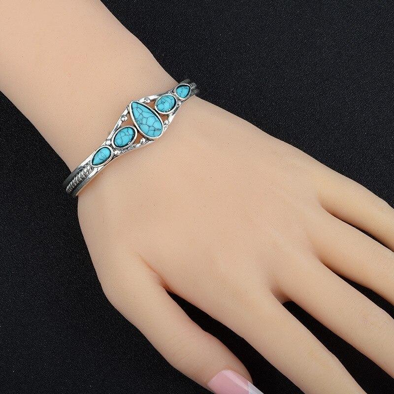 Pulsera Vintage Plata Turquesa India