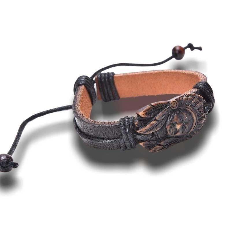 Pulsera vintage de indio americano para hombre