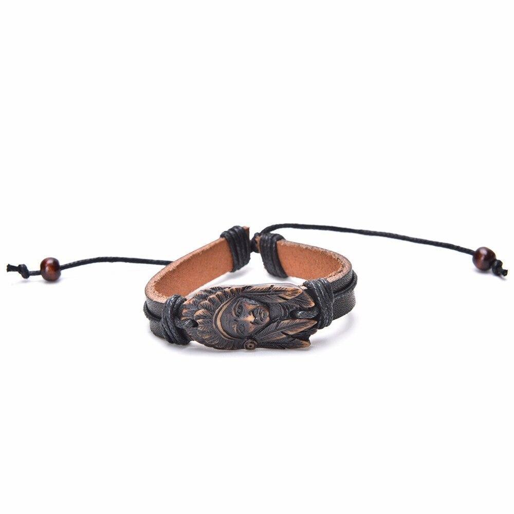 Pulsera vintage de indio americano para hombre