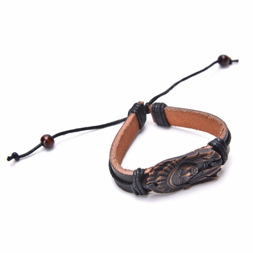Pulsera vintage de indio americano para hombre