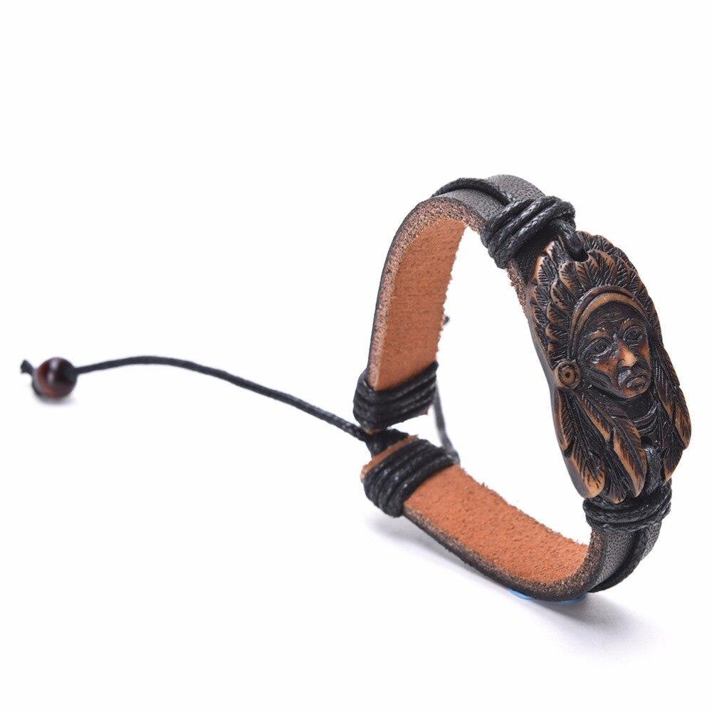 Pulsera vintage de indio americano para hombre
