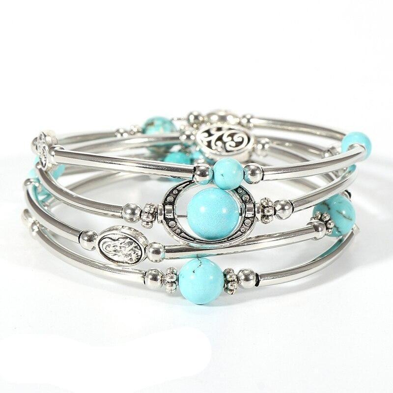 Pulsera vintage de cuentas de semillas indias