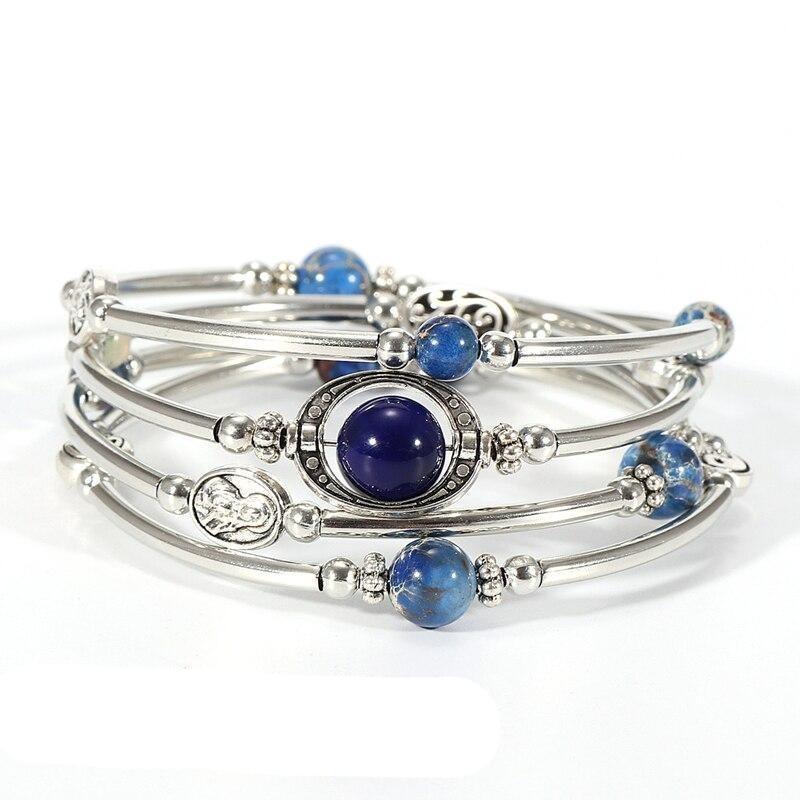 Pulsera vintage de cuentas de semillas indias