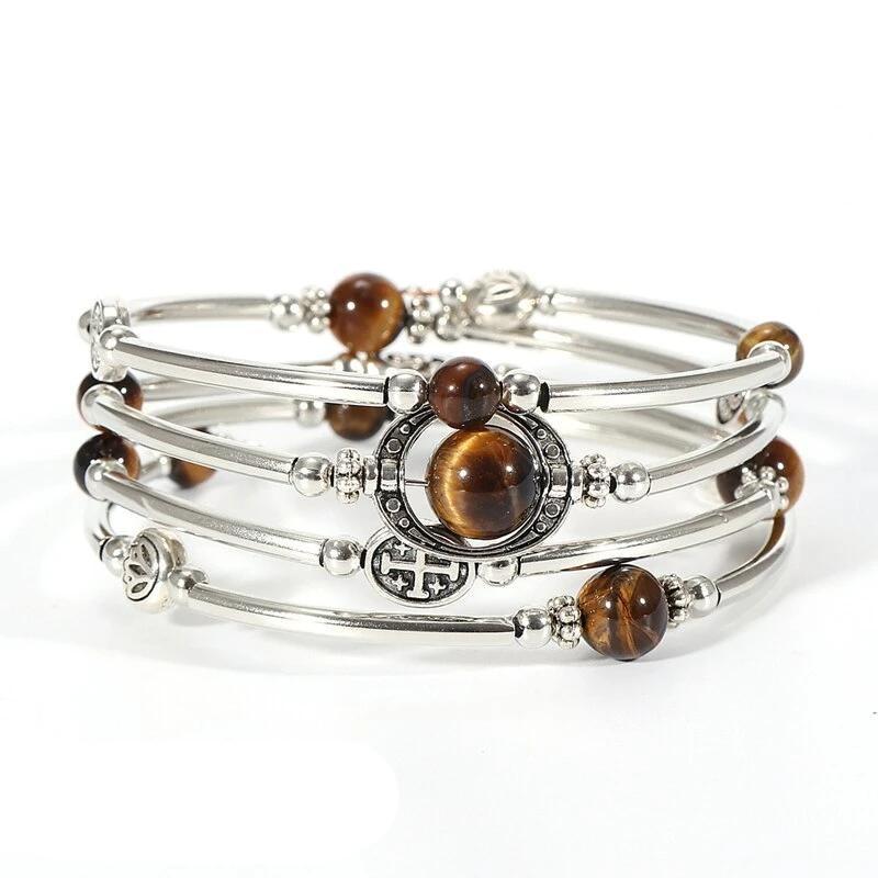 Pulsera vintage de cuentas de semillas indias