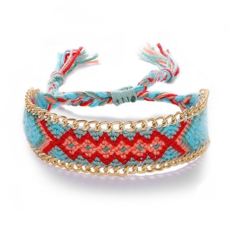 Pulsera India Vintage de Tela