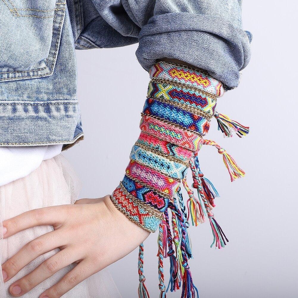 Pulsera India Vintage de Tela