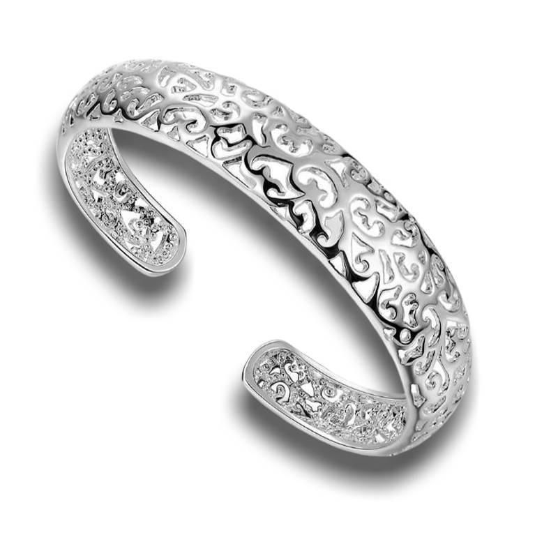 Brazalete Rígido Vintage de Plata India