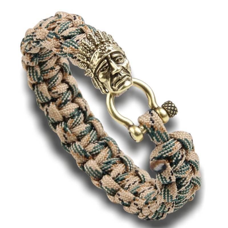 Pulsera de cabeza de indio vintage