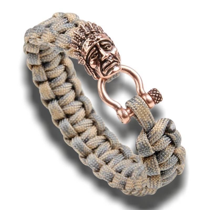 Pulsera de cabeza de indio vintage