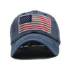 Gorra vintage con bandera americana