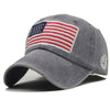 Gorra vintage con bandera americana