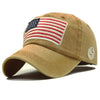 Gorra vintage con bandera americana