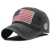 Gorra vintage con bandera americana