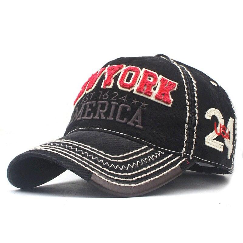 Gorra Vintage New York Roja Y Negra