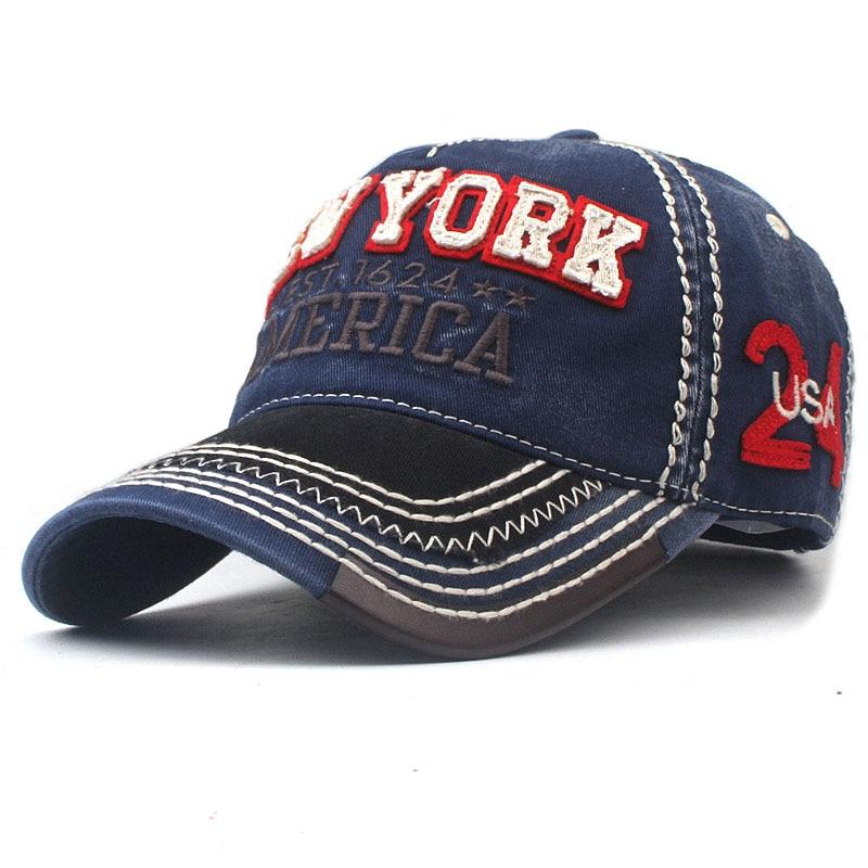 Gorra Vintage New York Roja Y Negra