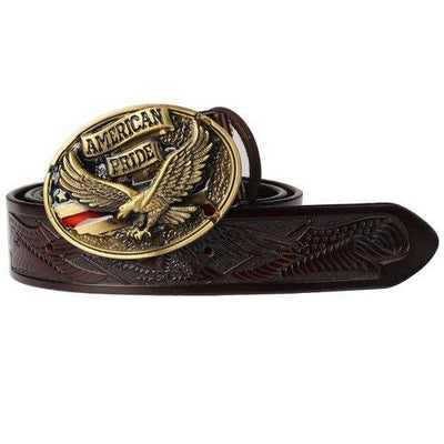 Cinturón de cuero vintage para hombre