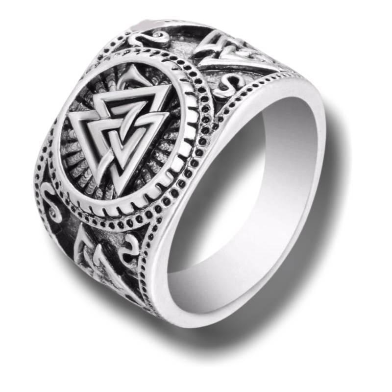 Anillo de sello de masón de plata vintage