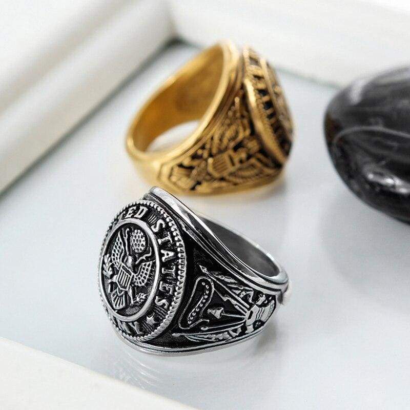 Anillo de sello Vintage Marine Nationale