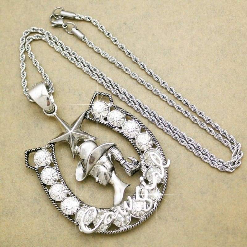 Collar vintage de caza de caballos occidentales