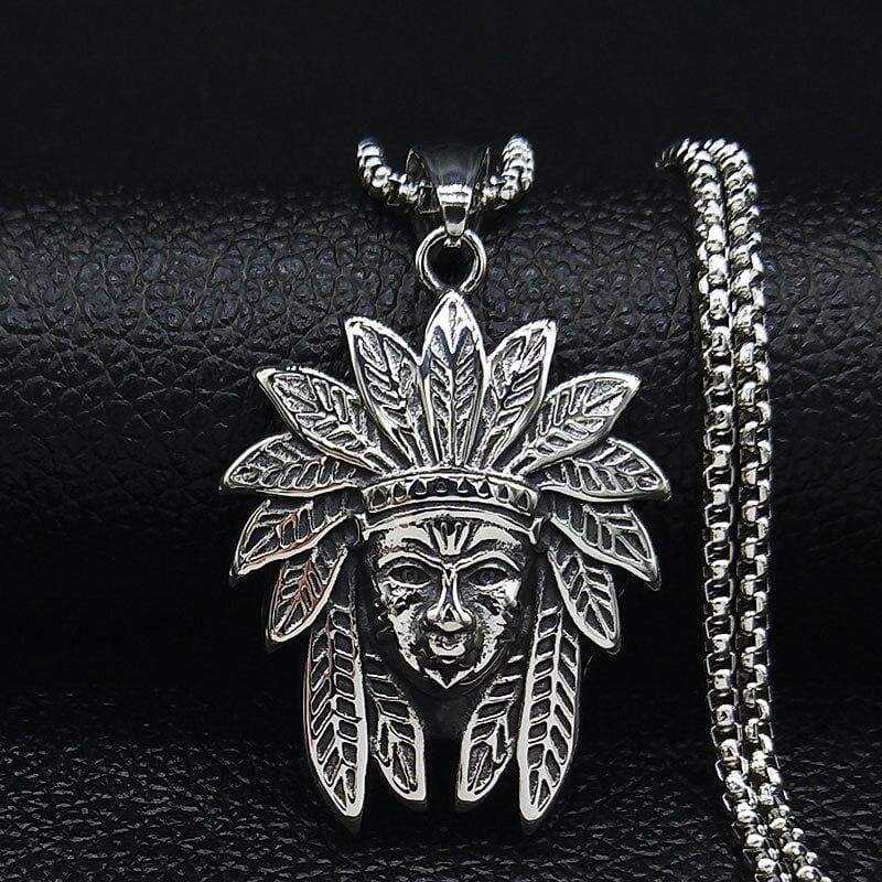 Collar vintage de mujer india americana