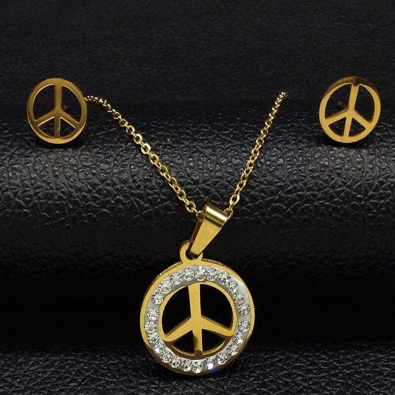 Collar Vintage Paz Y Amor ORO