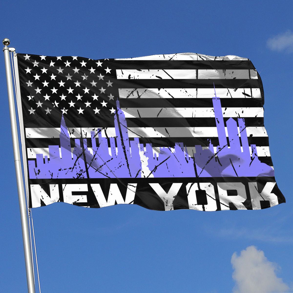 Bandera vintage de la ciudad de New York
