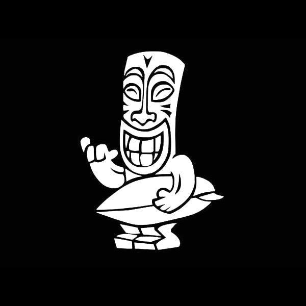 Pegatinas Vintage de surf de Hawái