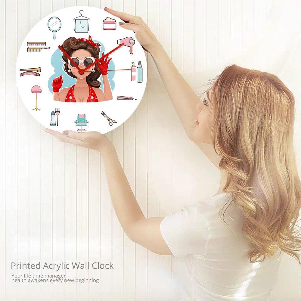 Reloj de pared vintage pin-up