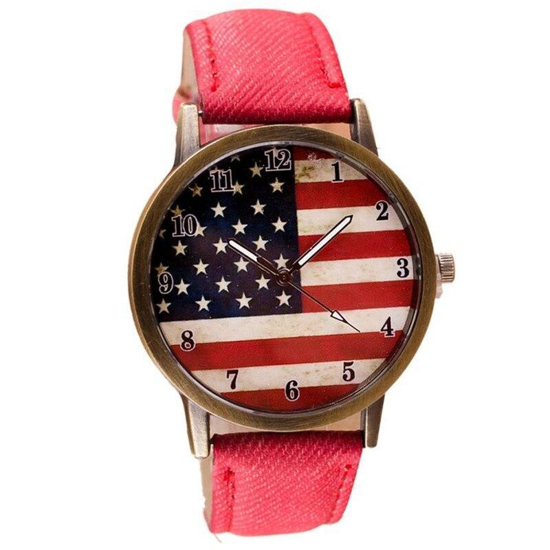 Reloj Vintage Con Bandera Americana