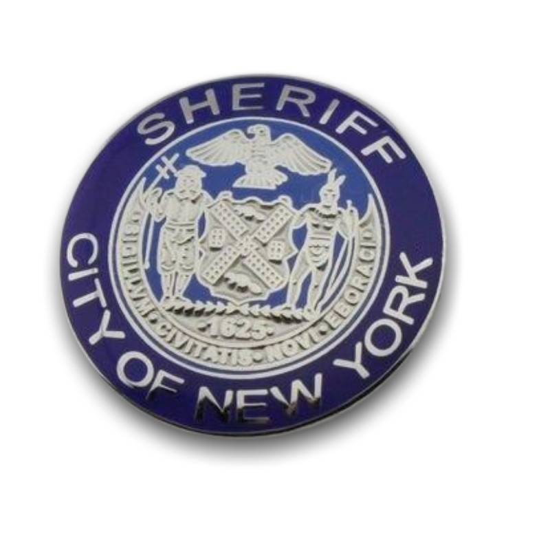 Insignia vintage del sheriff de la ciudad de New York