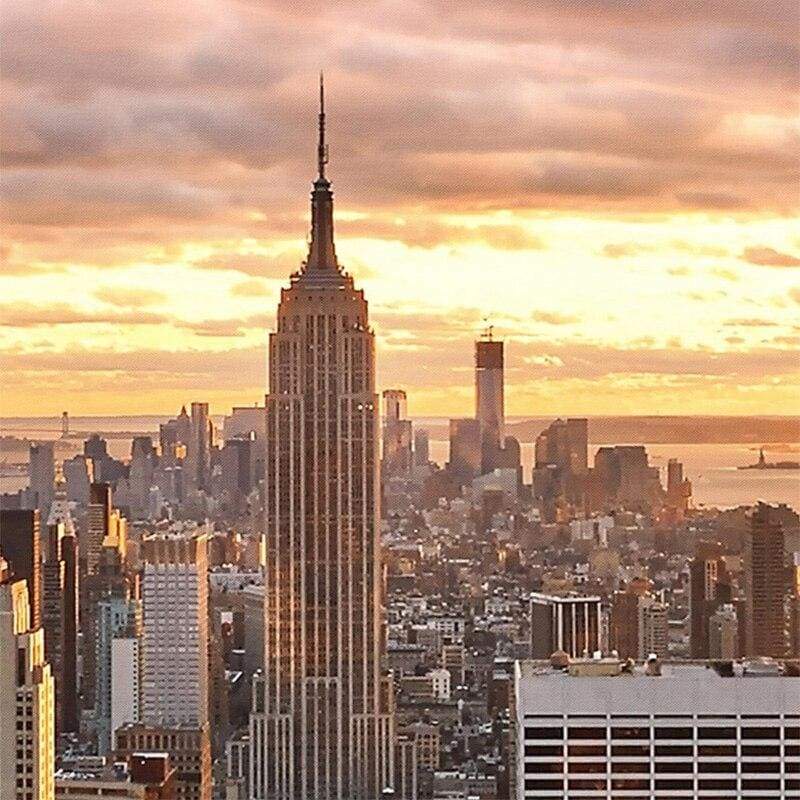 Papel pintado vintage impreso de New York