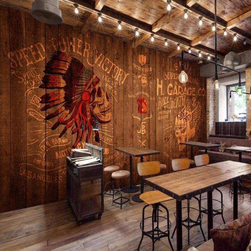 Papel pintado vintage indio