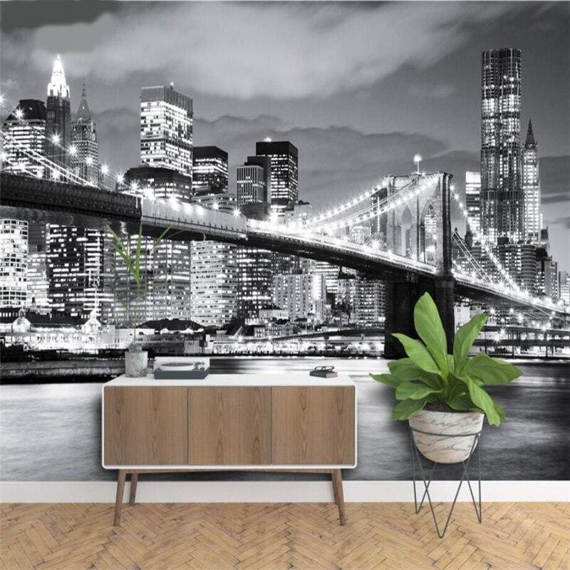 Papel pintado vintage con motivos de New York