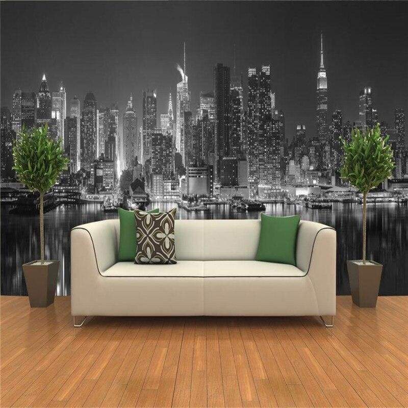 Papel pintado vintage panorámico de New York