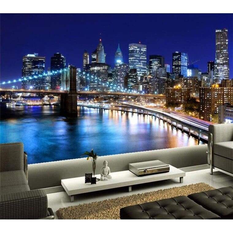 Papel pintado vintage del puente de New York