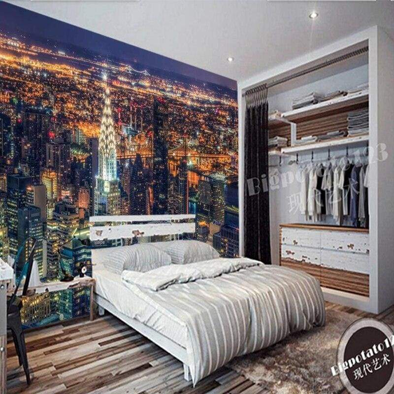 Papel pintado vintage de la ciudad de New York