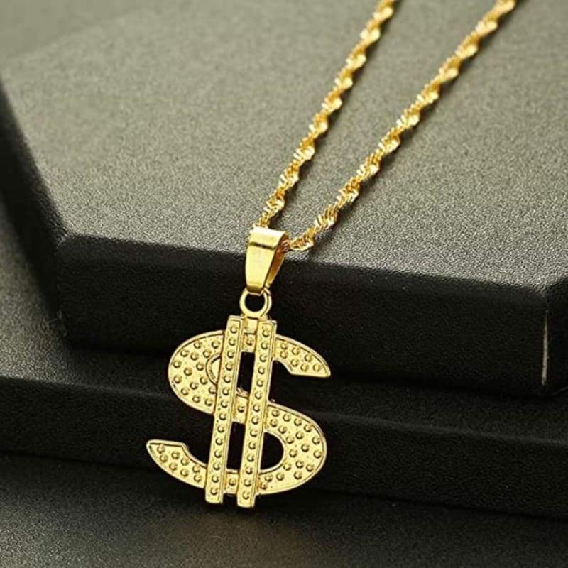 Colgante dólar vintage dorado