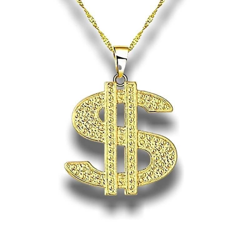 Colgante dólar vintage dorado