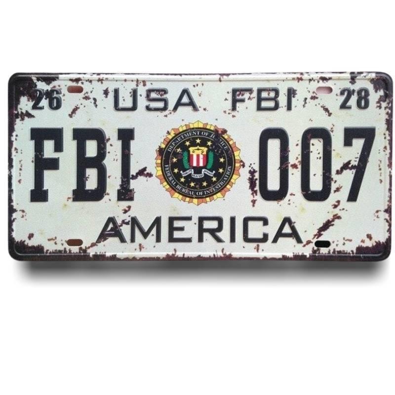 Placa vintage del FBI