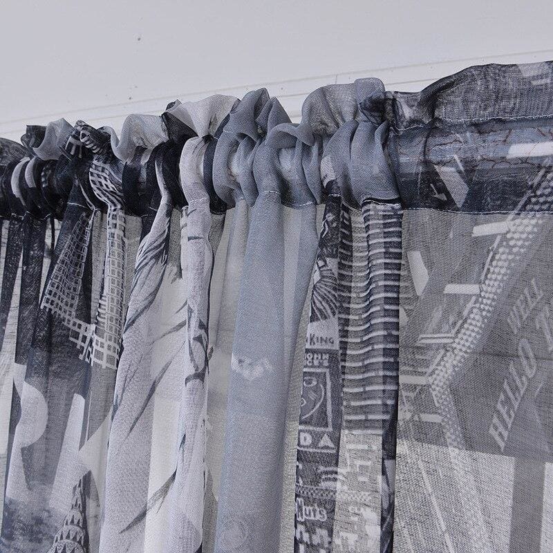 Cortina vintage con patrón de New York