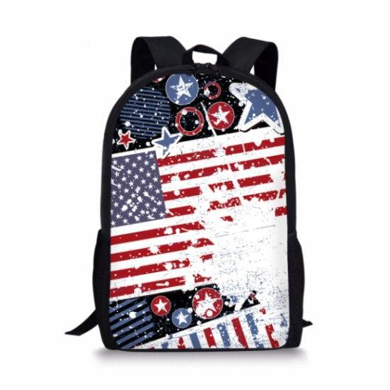 Mochila vintage con bandera americana