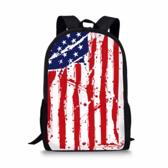 Mochila vintage con bandera americana