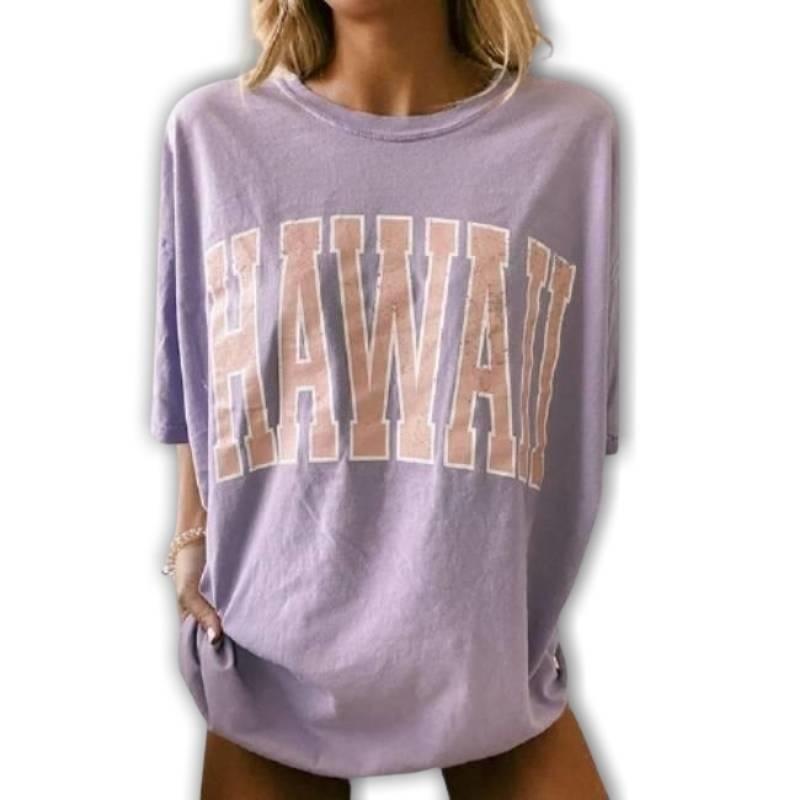 Camiseta hawaiana vintage para mujer