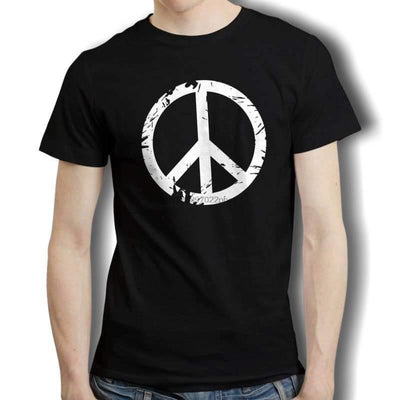 Camiseta vintage de paz y amor para hombre