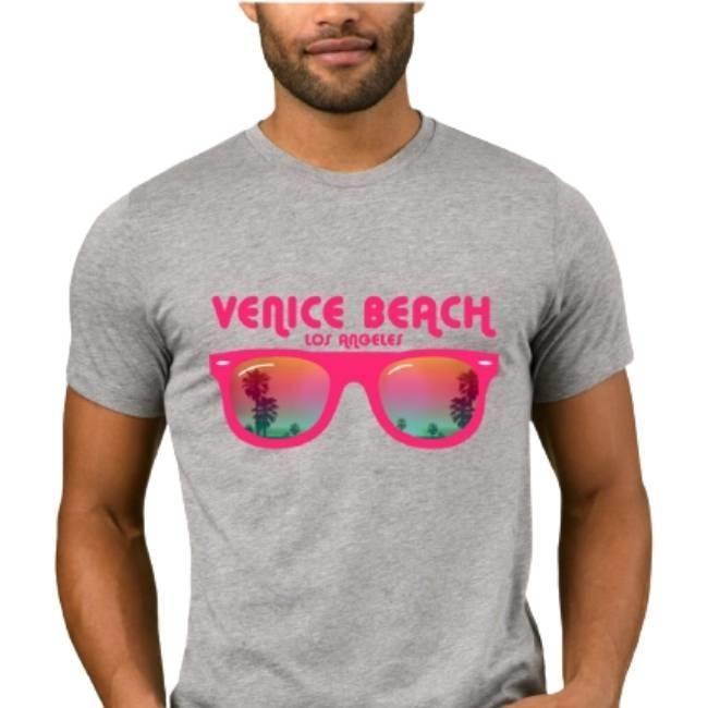 Camiseta de playa de Venecia vintage para hombre