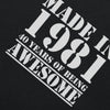 Camiseta de la vendimia 1981