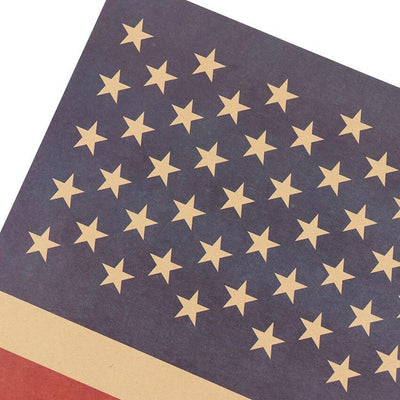 Pegatinas de pared de bandera americana vintage